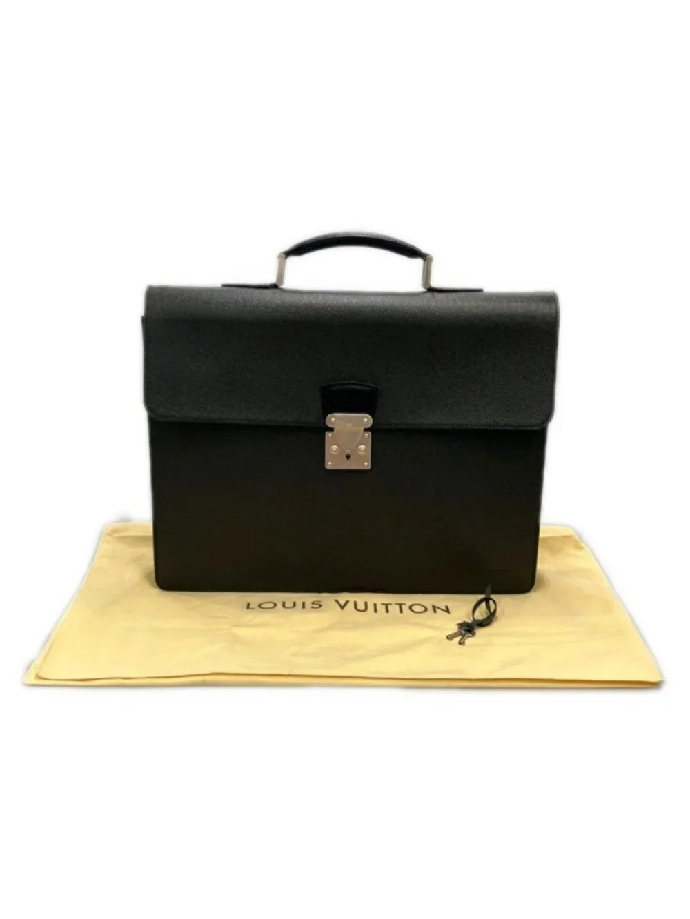 Louis Vuitton Business Briefcase Serviette Moss Edge Coat Taiga